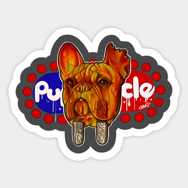 Pupsicle -3 Sticker by skinwerks